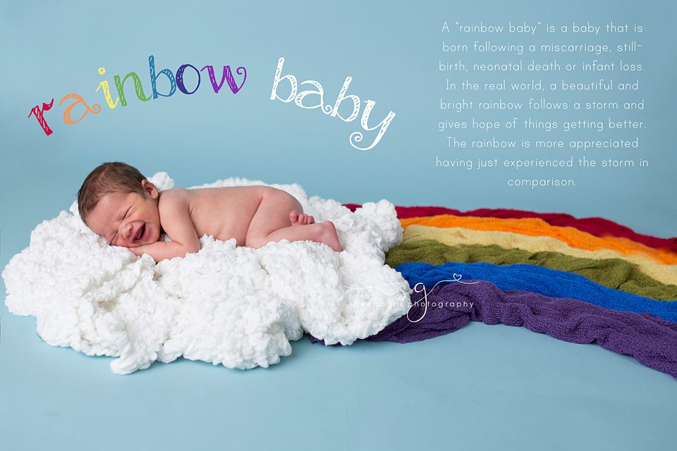 smiling rainbow baby picture